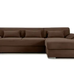 PICASSO Brown Extendable Corner Sofa with Storage Compartment, Left/Right Variants – 300x170x80 cm