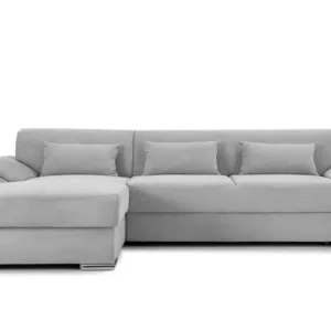 PICASSO Light Grey Extendable Corner Sofa with Storage Compartment, Left/Right Variants – 300x170x80 cm