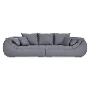 MINIDIAZ Grey Extendable Sofa, 4-Seater, Fabric