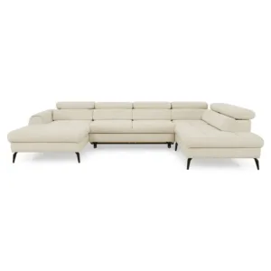 ALVILLA Extendable Corner Sofa with Left/Right Chaise Longue, Fabric