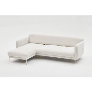 Darron Cream Gold 266Cm Round Arm Sofa Bed Chaise