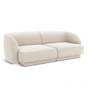 Beige Velvet Sofa for 2 People – Miley by Besolux