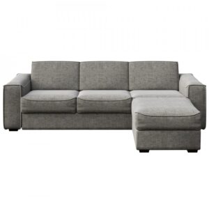 Grey Fabric Corner Sofa Bed for 4 People Moreno Right Mesonica