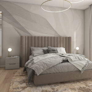 Bed Aryelo Velvet Paris Mouse 160x200